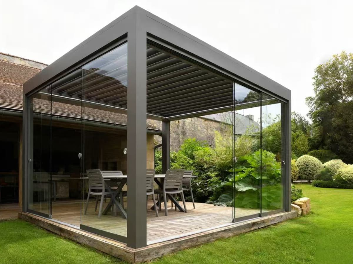 Buyer guide for aluminum pergola with sliding glass doors