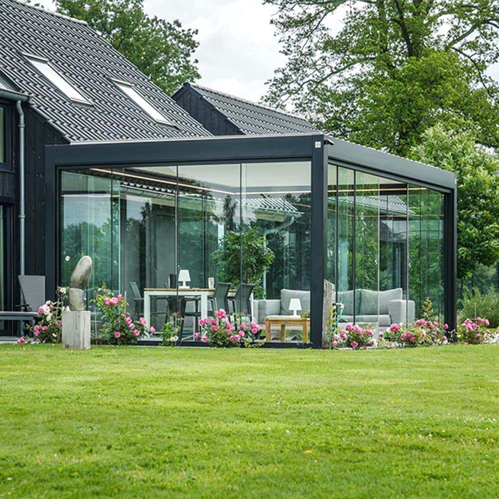 Aluminum Pergola with Glass Doors gallery image 2